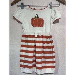 Gymboree Girls 3 Pumpkin Knit Dress Fall Thanksgiving Halloween Kids Child